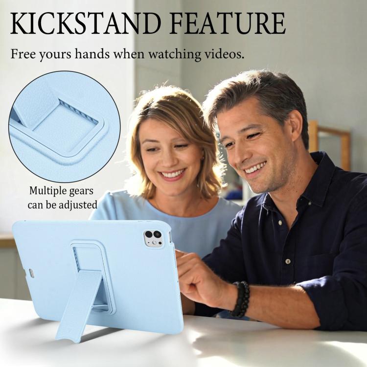 For iPad Pro 11 2022 / 2021 / 2020 Leather-Textured PU Shockproof Tablet Case with Holder