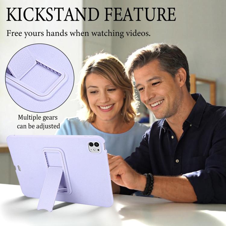 For iPad Pro 11 2022 / 2021 / 2020 Leather-Textured PU Shockproof Tablet Case with Holder
