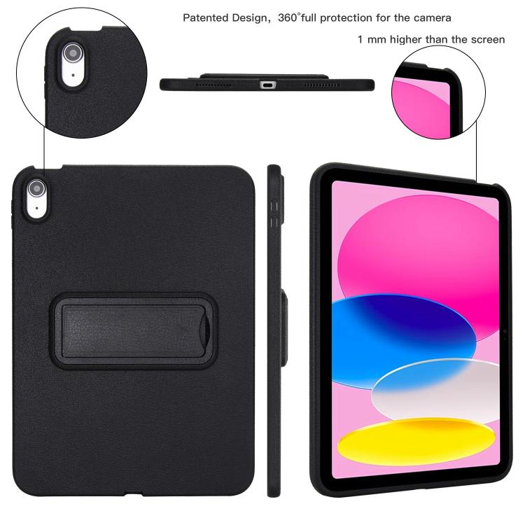 For iPad mini 6 / mini 2024 Leather-Textured PU Shockproof Tablet Case with Holder
