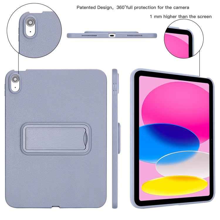 For iPad mini 6 / mini 2024 Leather-Textured PU Shockproof Tablet Case with Holder