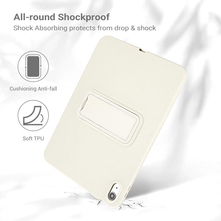 For iPad mini 6 / mini 2024 Leather-Textured PU Shockproof Tablet Case with Holder