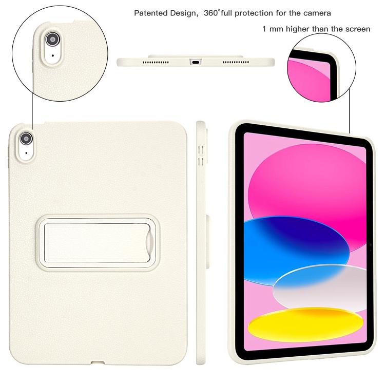 For iPad mini 6 / mini 2024 Leather-Textured PU Shockproof Tablet Case with Holder
