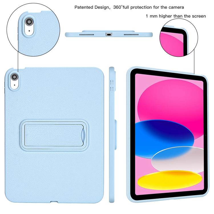 For iPad mini 6 / mini 2024 Leather-Textured PU Shockproof Tablet Case with Holder