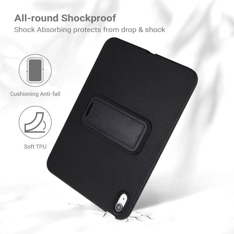 For iPad 2025 / 2022 Leather-Textured PU Shockproof Tablet Case with Holder