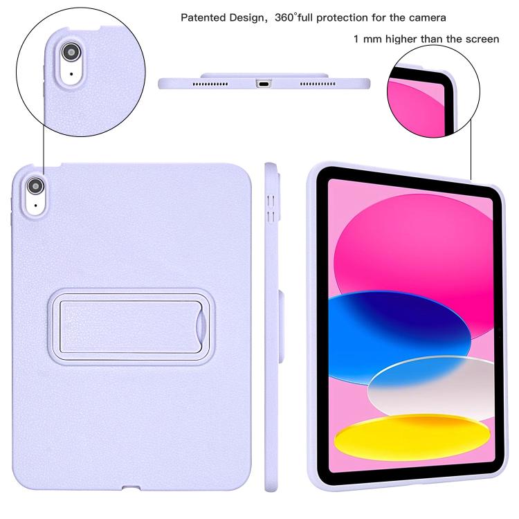 For iPad 2025 / 2022 Leather-Textured PU Shockproof Tablet Case with Holder
