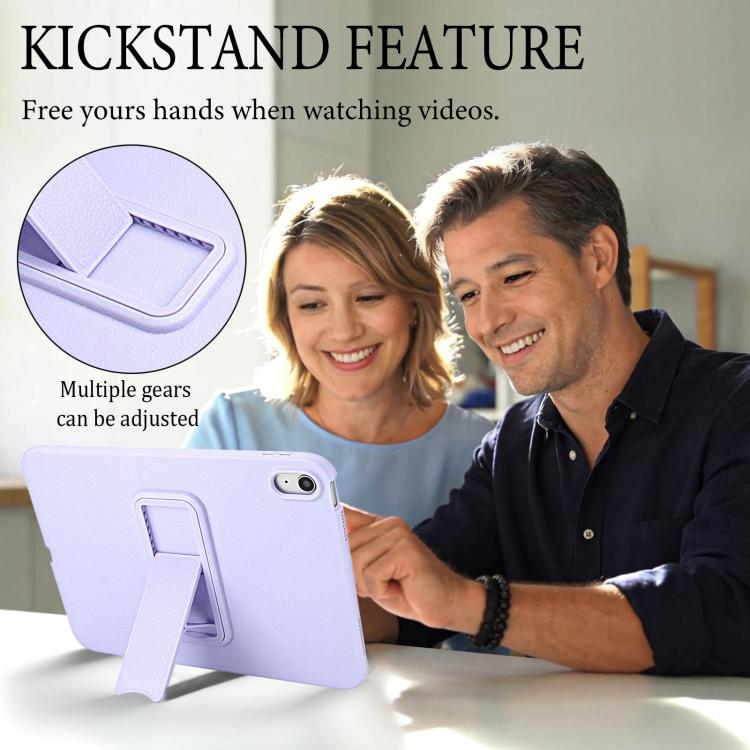 For iPad 2025 / 2022 Leather-Textured PU Shockproof Tablet Case with Holder