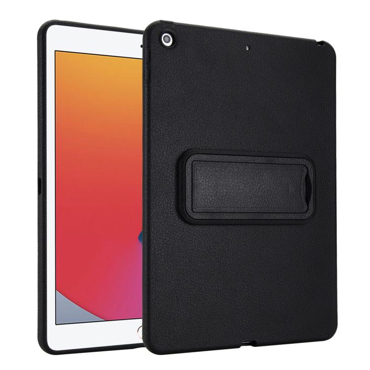For iPad 10.2 2021 / 2020 / 2019 Leather-Textured PU Shockproof Tablet Case with Holder