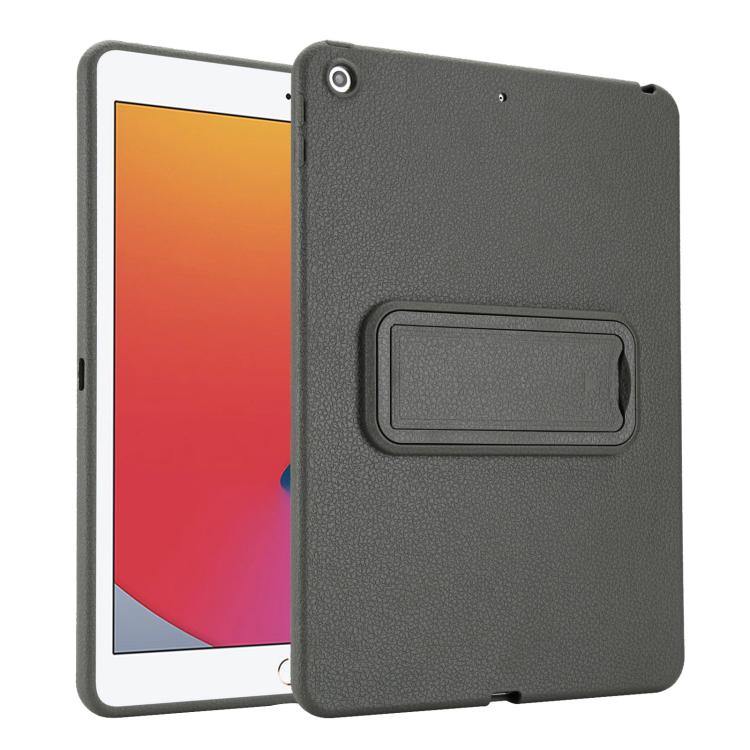 For iPad 10.2 2021 / 2020 / 2019 Leather-Textured PU Shockproof Tablet Case with Holder