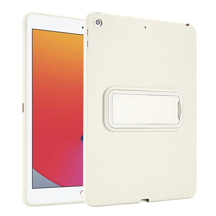 For iPad 10.2 2021 / 2020 / 2019 Leather-Textured PU Shockproof Tablet Case with Holder