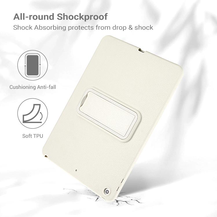 For iPad 10.2 2021 / 2020 / 2019 Leather-Textured PU Shockproof Tablet Case with Holder