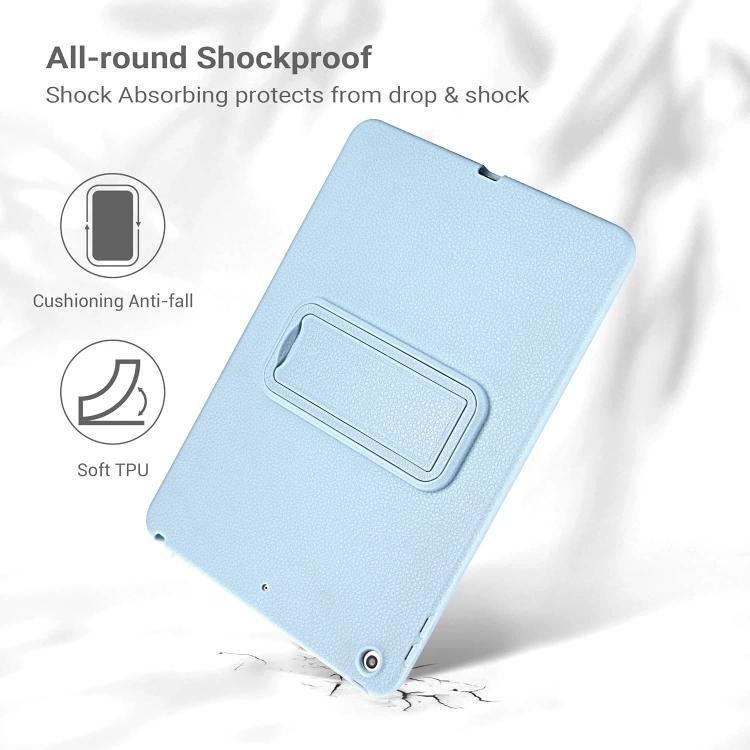 For iPad 10.2 2021 / 2020 / 2019 Leather-Textured PU Shockproof Tablet Case with Holder