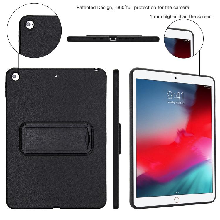 For iPad Air / Air 2 / 9.7 2017 / 2018 Leather-Textured PU Shockproof Tablet Case with Holder