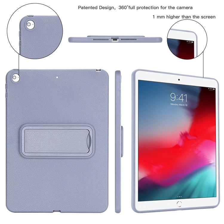 For iPad Air / Air 2 / 9.7 2017 / 2018 Leather-Textured PU Shockproof Tablet Case with Holder