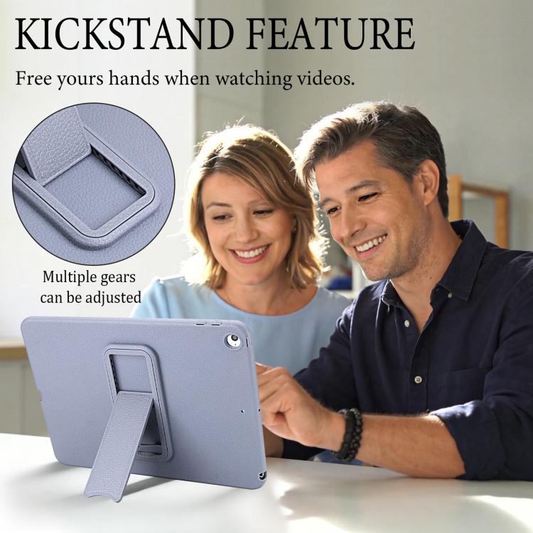 For iPad Air / Air 2 / 9.7 2017 / 2018 Leather-Textured PU Shockproof Tablet Case with Holder