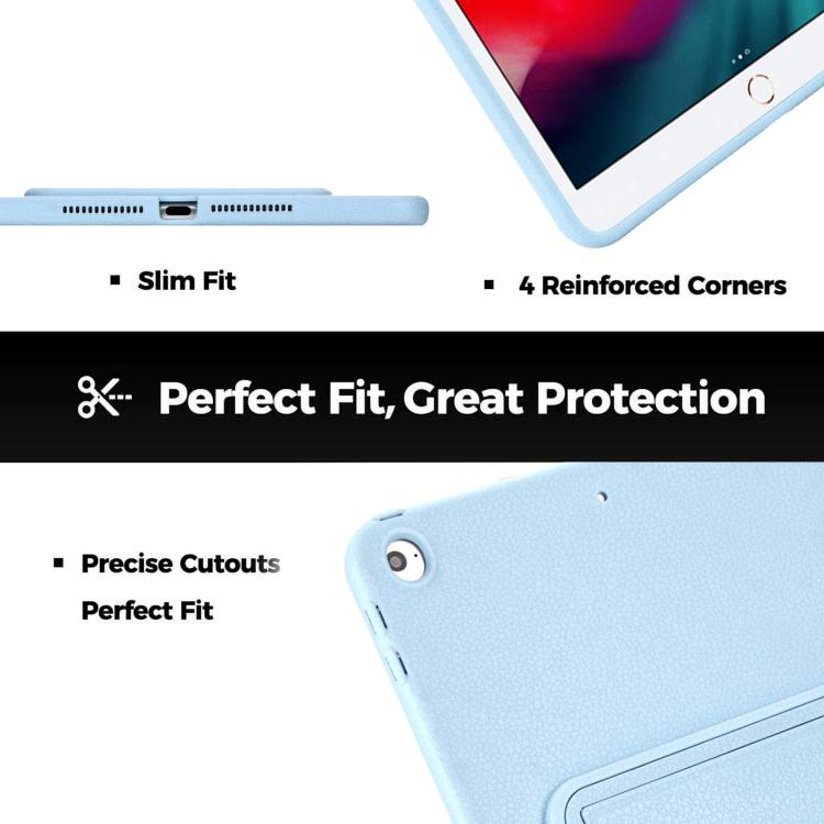 For iPad Air / Air 2 / 9.7 2017 / 2018 Leather-Textured PU Shockproof Tablet Case with Holder