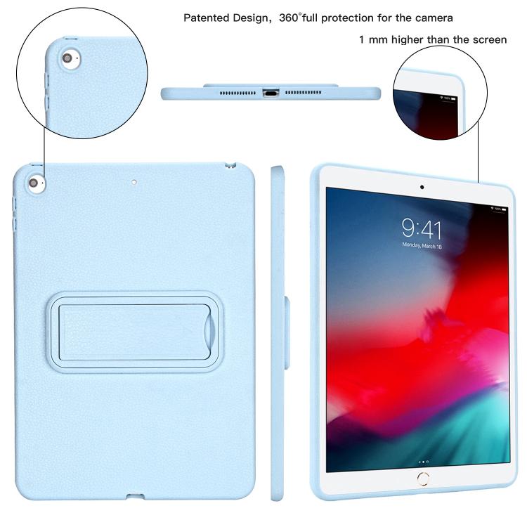 For iPad Air / Air 2 / 9.7 2017 / 2018 Leather-Textured PU Shockproof Tablet Case with Holder
