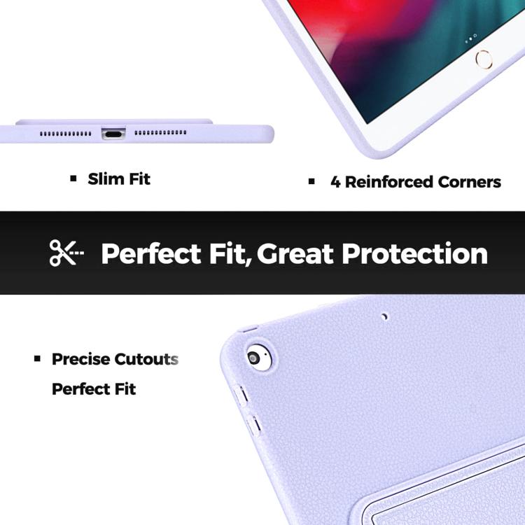 For iPad Air / Air 2 / 9.7 2017 / 2018 Leather-Textured PU Shockproof Tablet Case with Holder