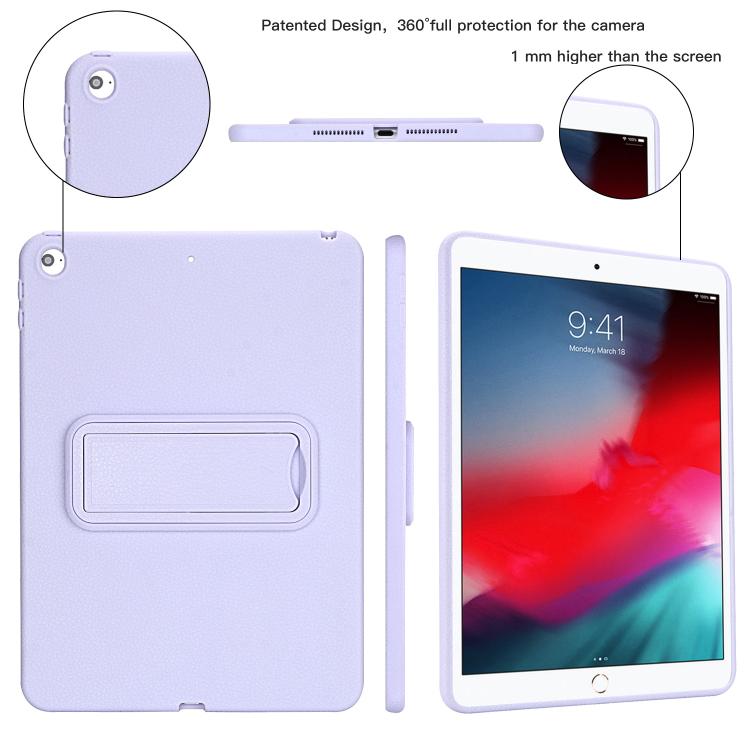 For iPad Air / Air 2 / 9.7 2017 / 2018 Leather-Textured PU Shockproof Tablet Case with Holder