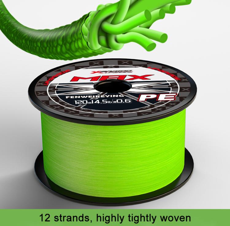 3.0# 160m 12 Strands Braided Lure Fishing Line Extra Strong PE Fishing Line - Green