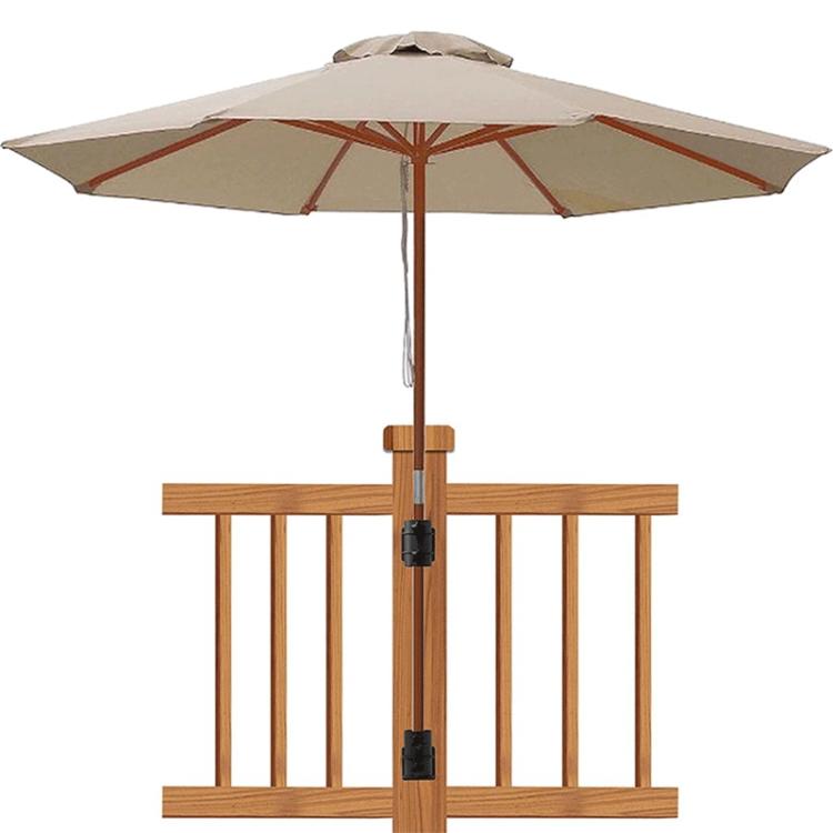 2 Pack Heavy-duty Patio Umbrella Holder Metal Outdoor Umbrella Mounting Base - Black
