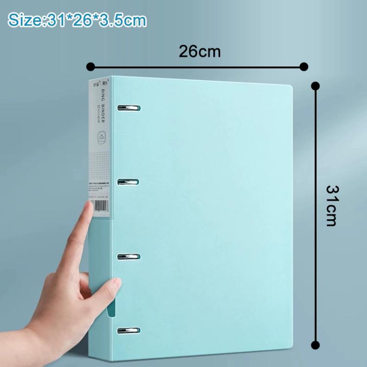 A4 Thickened Four-hole Document Storage Binder Folder, 4pcs