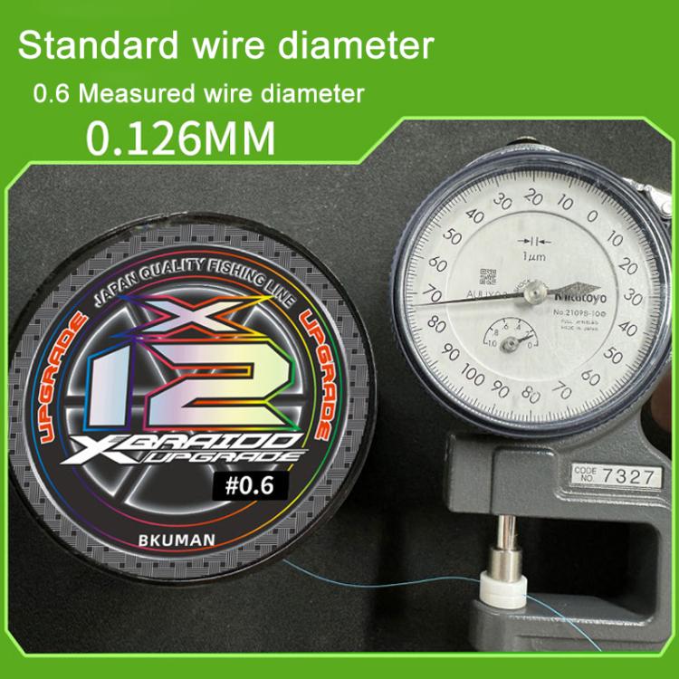 1.2# 300m 12 Strands Braided Colored PE Fishing Line Main Line Strong Horse Fish Line - Colorful