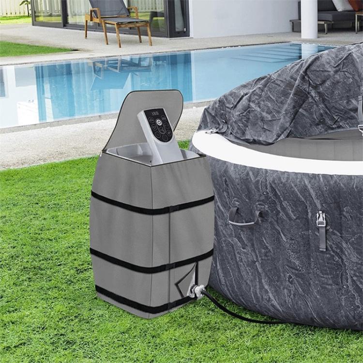 Waterproof Dustproof Hot Tub Insulation Pump Cover Inflatable Tub Heater Protector - Grey