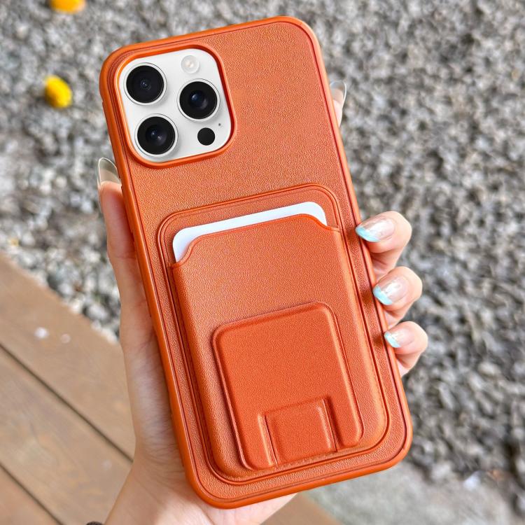 For iPhone 13 Pro Max Square Folding Card Bag Holder Phone Case