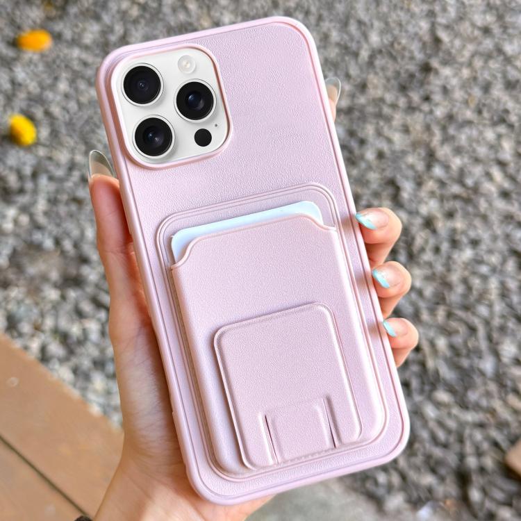 For iPhone 13 Pro Square Folding Card Bag Holder Phone Case