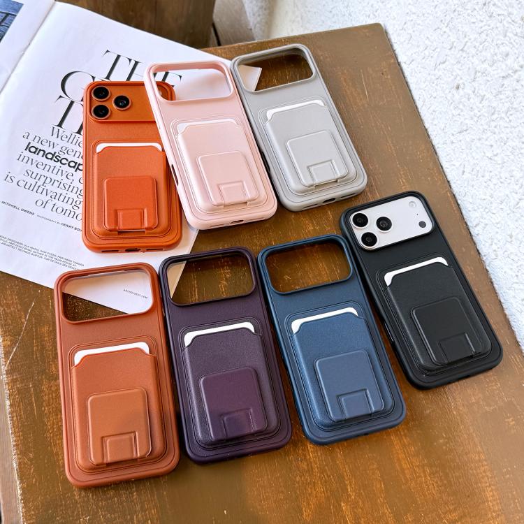 For iPhone 13 Pro Max Square Folding Card Bag Holder Phone Case