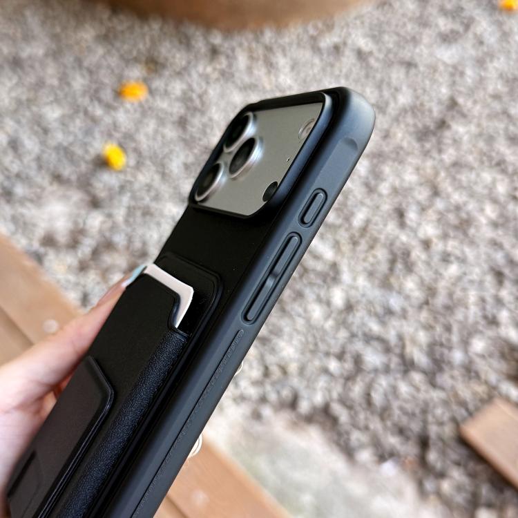 For iPhone 13 Pro Square Folding Card Bag Holder Phone Case