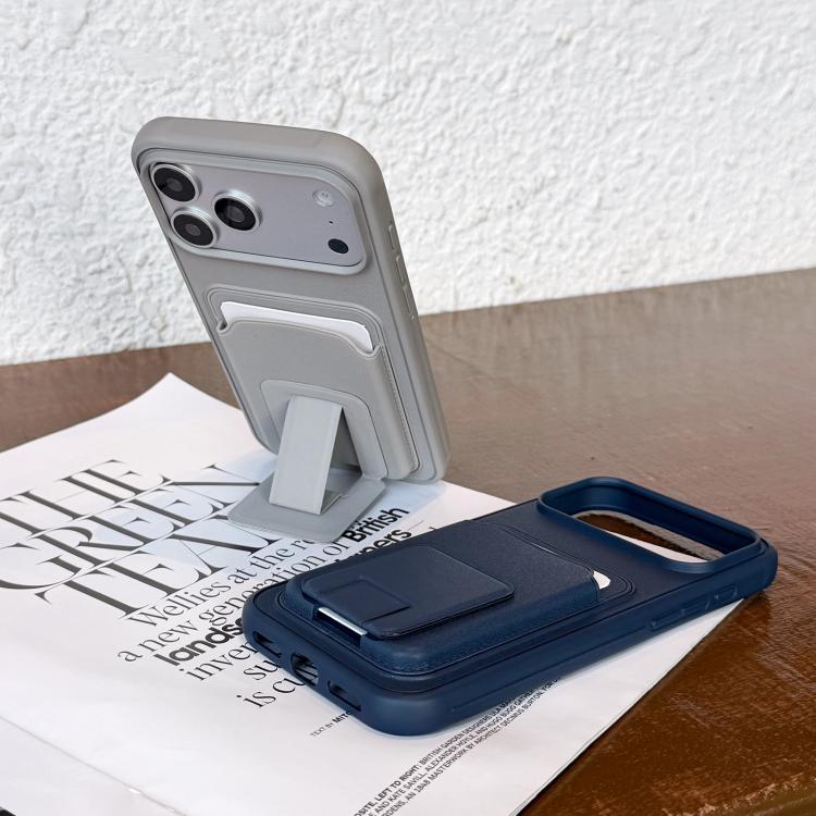 For iPhone 17 Pro Max Square Folding Card Bag Holder Phone Case