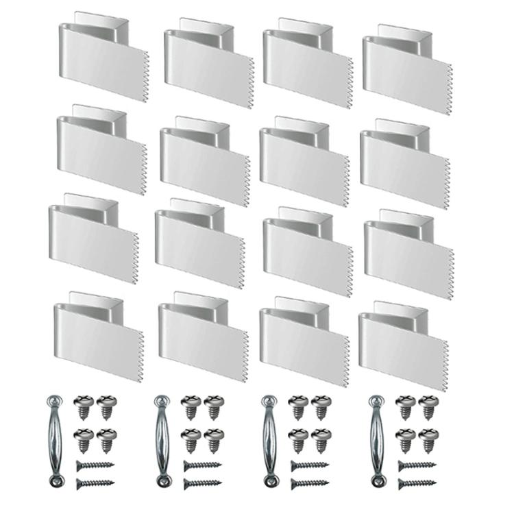 16 Pack Reusable Metal Universal Window Panel Fastener Hurricane-Resistant Plywood Mounting Clips