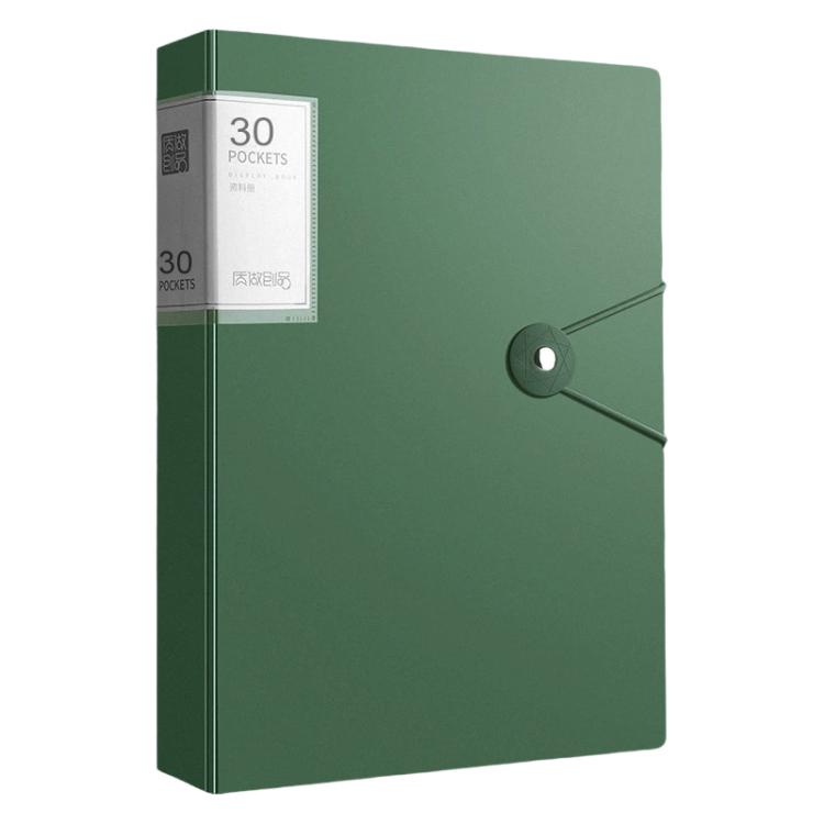 30 Pockets A4 Transparent Inner Pocket Document Storage Folder with Buckle