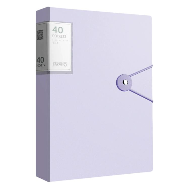 40 Pockets A4 Transparent Inner Pocket Document Storage Folder with Buckle