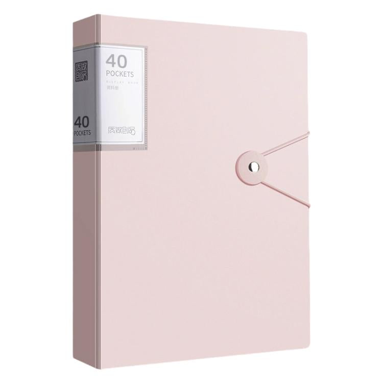 40 Pockets A4 Transparent Inner Pocket Document Storage Folder with Buckle