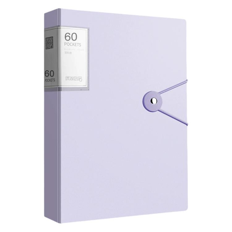 60 Pockets A4 Transparent Inner Pocket Document Storage Folder with Buckle