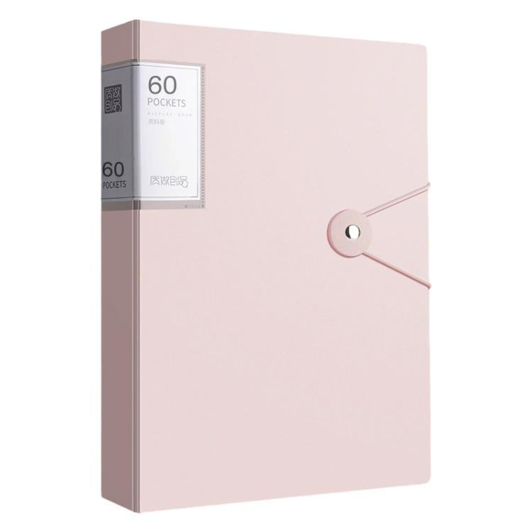 60 Pockets A4 Transparent Inner Pocket Document Storage Folder with Buckle