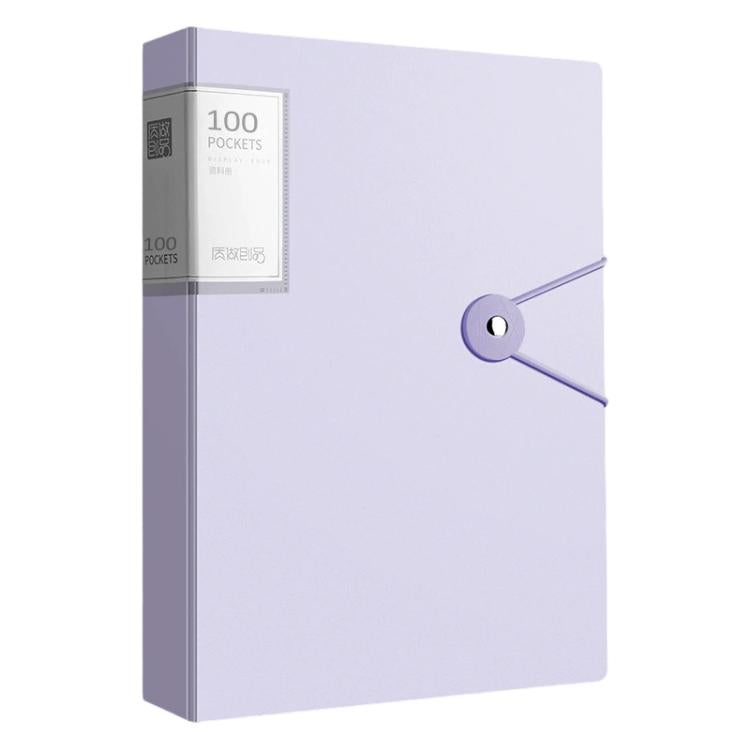 100 Pockets A4 Transparent Inner Pocket Document Storage Folder with Buckle