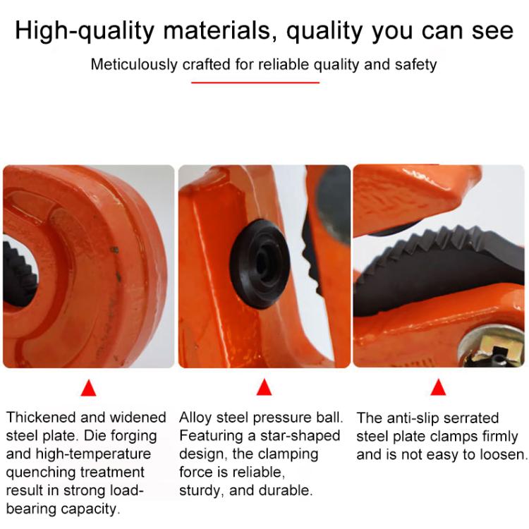Steel Plate Hanging Clamp Heavy Duty Steel Clip Grip, Specification:DFM Forged Flip Clamp 5T