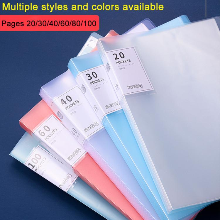100 Pockets A4 Translucent Inner Pocket Document Storage Folder