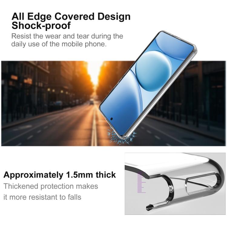 For Redmi Note 15 Pro 4G Global 163.2mm imak UX-10 Series Transparent Shockproof TPU Phone Case - Transparent