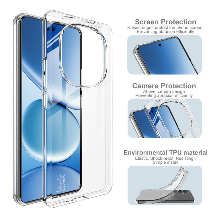 For Redmi Note 15 Pro 4G Global 163.2mm imak UX-10 Series Transparent Shockproof TPU Phone Case - Transparent