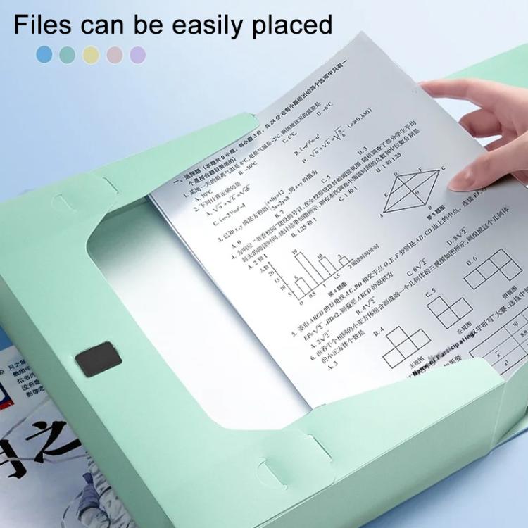 PP Thickened A4 Foldable File Storage Box, Width:7.5cm