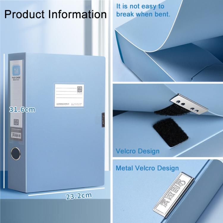 PP Thickened A4 Foldable File Storage Box, Width:7.5cm