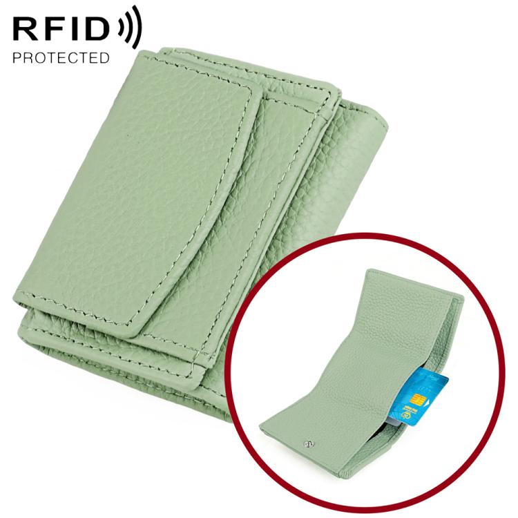 Women RFID Short Genuine Leather Wallet