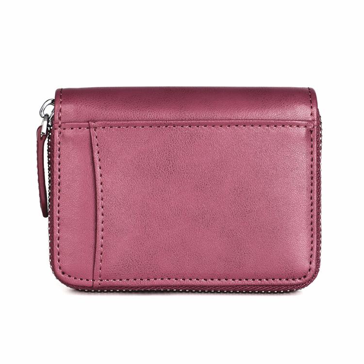 KB228 RFID Genuine Leather Zipper Storage Bag