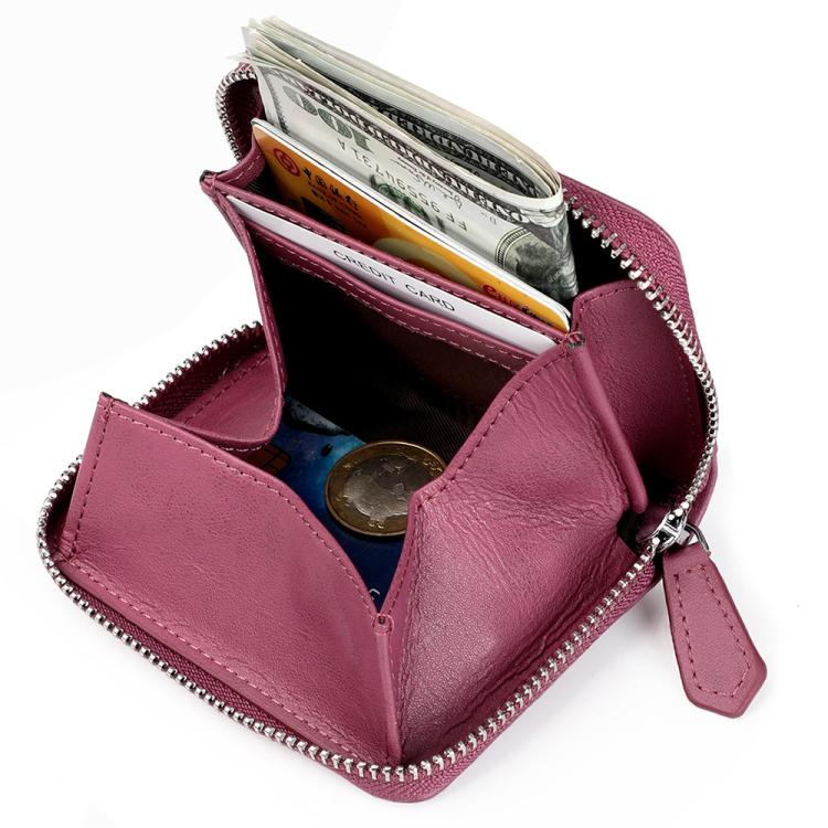 KB228 RFID Genuine Leather Zipper Storage Bag