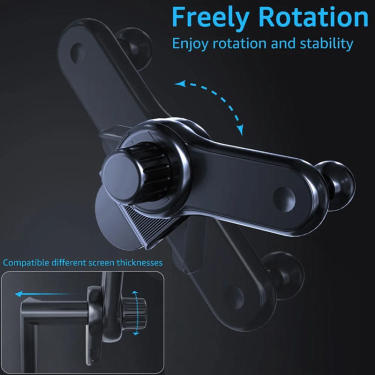 Car Display Screen Extension Rod Phone Holder Base - Black