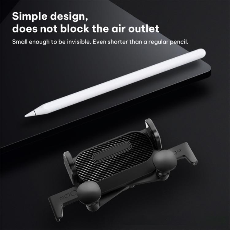 One-touch Retractable Car Phone Holder Main Body Accessory for 17mm Ball Joint - Black